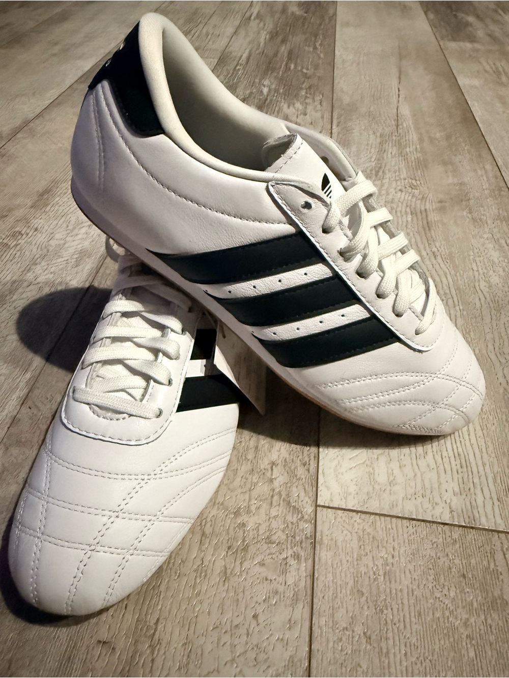 Adidas Taekwondo Lace Women’s 8.5 White Black Gum Sole Sneakers JS1194 New